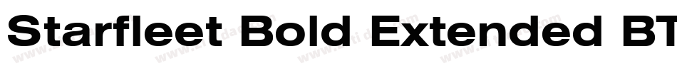 Starfleet Bold Extended BT字体转换